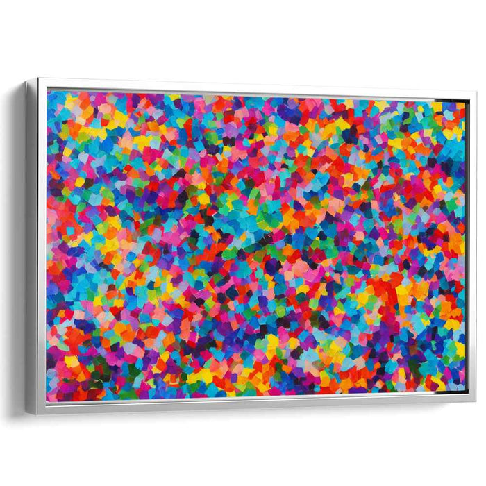Energized Spectrum Fusion: Dynamic Abstract Color Explosion Canvas Art Print