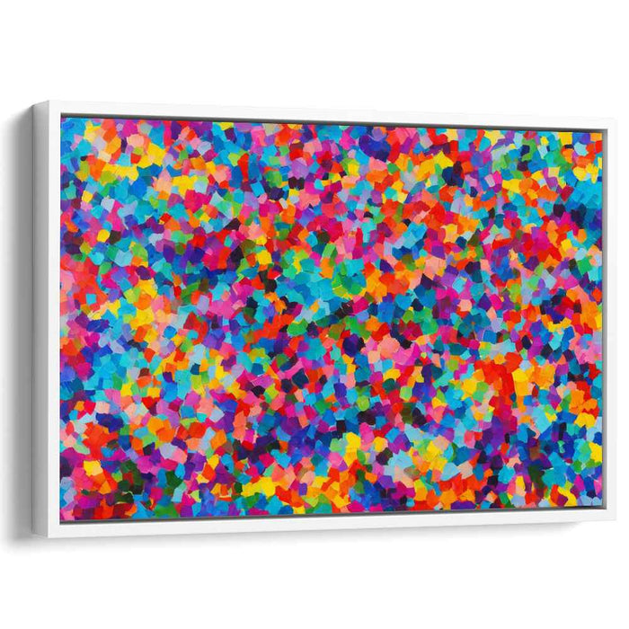 Energized Spectrum Fusion: Dynamic Abstract Color Explosion Canvas Art Print