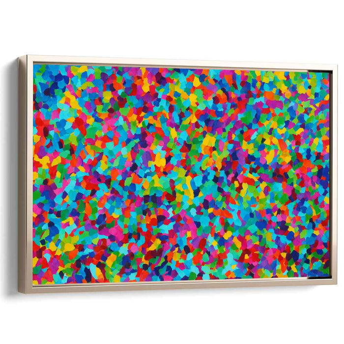 Fragmented Impressions: Abstract Expressionist Mosaic Canvas Art Print