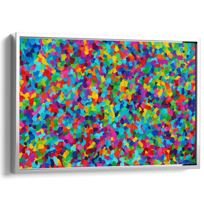 Fragmented Impressions: Abstract Expressionist Mosaic Canvas Art Print