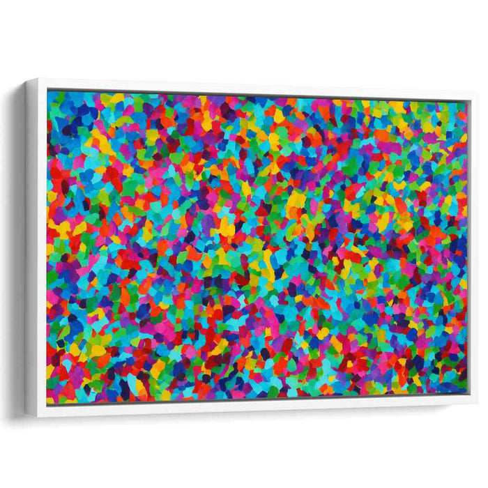 Fragmented Impressions: Abstract Expressionist Mosaic Canvas Art Print