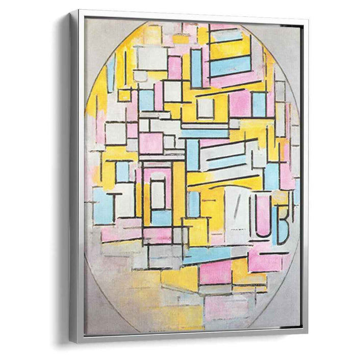 Composition with Oval in Color Planes II (1914) by Piet Mondrian