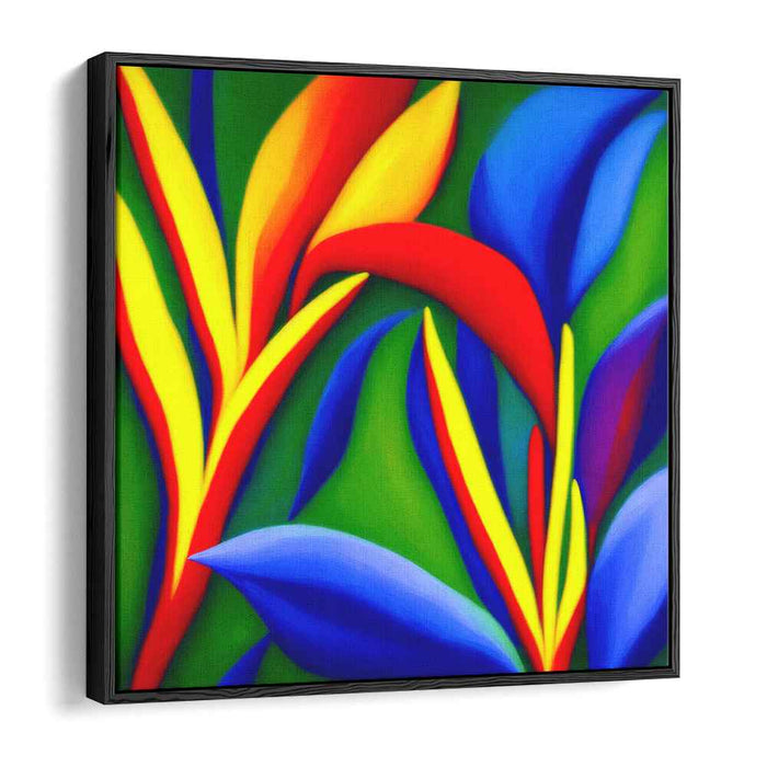 Tropical Vibe: Vibrant Abstract Floral Canvas Art Print