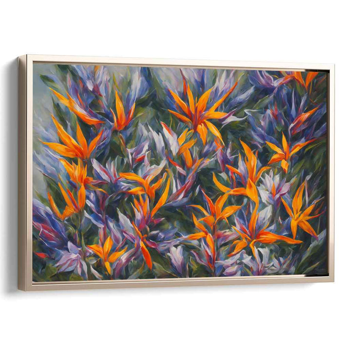 Contemporary Oil Birds of Paradise #107