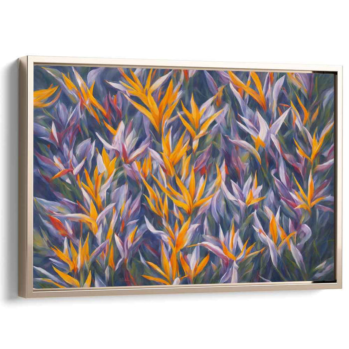 Fruitful Jungle Symphony: Vibrant Tropical Garden Canvas Art Print