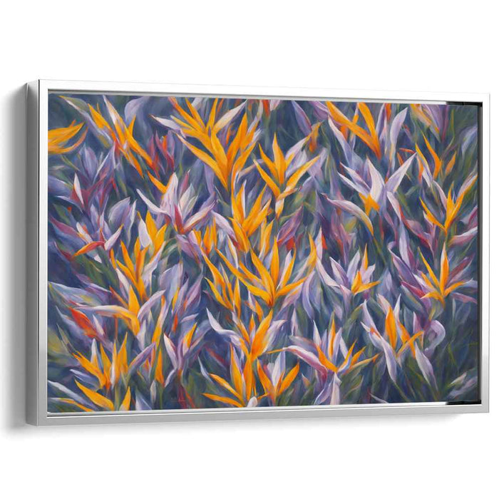 Fruitful Jungle Symphony: Vibrant Tropical Garden Canvas Art Print