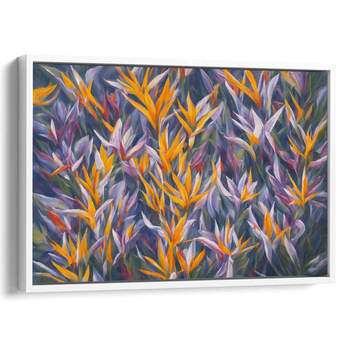 Fruitful Jungle Symphony: Vibrant Tropical Garden Canvas Art Print