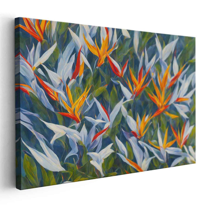 Contemporary Oil Birds of Paradise #118