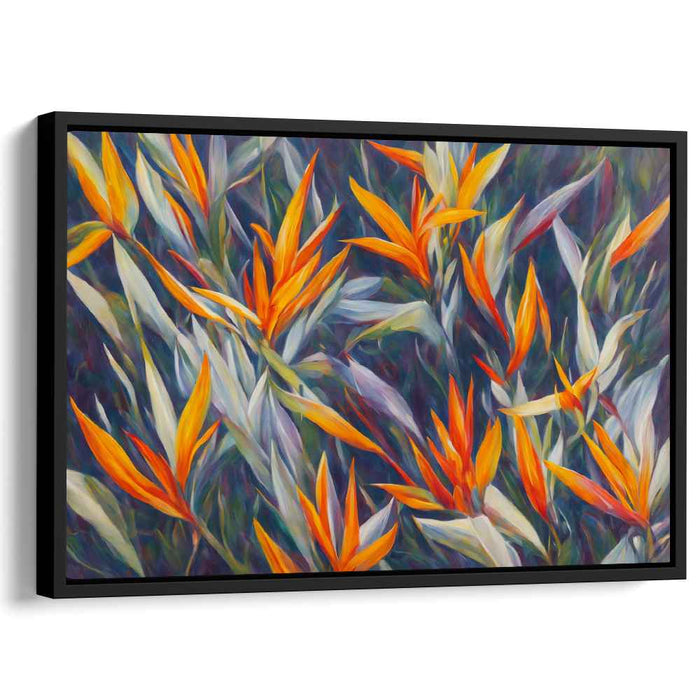 Exotic Blooms: Vibrant Bird of Paradise Floral Canvas Art