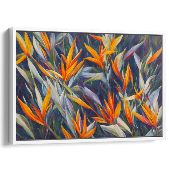 Exotic Blooms: Vibrant Bird of Paradise Floral Canvas Art