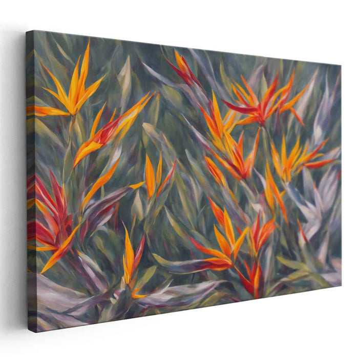 Contemporary Oil Birds of Paradise #135
