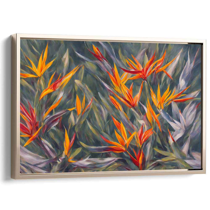 Contemporary Oil Birds of Paradise #135