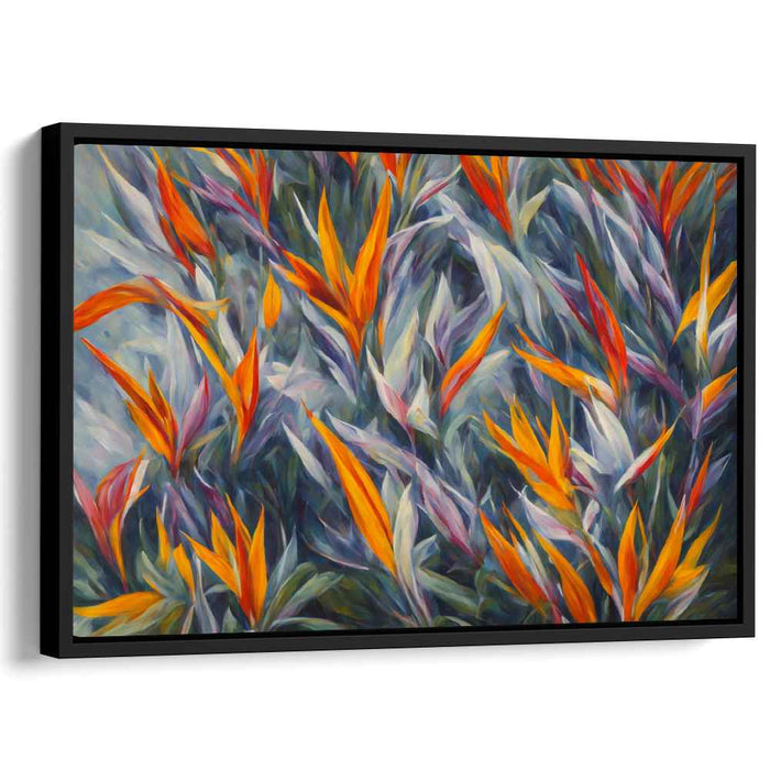 Avian Impression: Impressionist Bird-of-Paradise Canvas Art Print