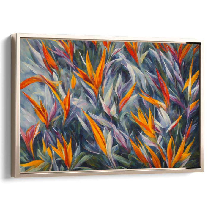 Avian Impression: Impressionist Bird-of-Paradise Canvas Art Print