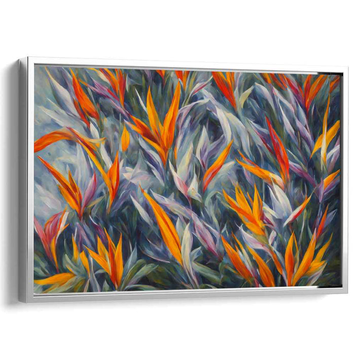 Avian Impression: Impressionist Bird-of-Paradise Canvas Art Print