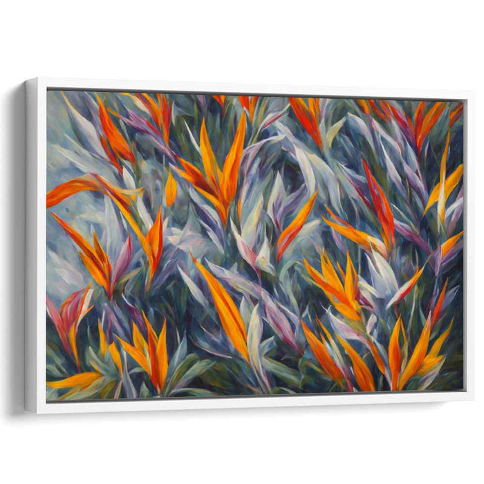 Avian Impression: Impressionist Bird-of-Paradise Canvas Art Print