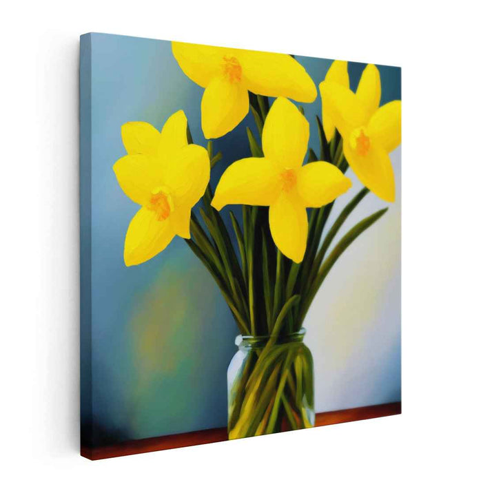 Lemon Sunshine Symphony: Vibrant Yellow Daffodils in Bloom