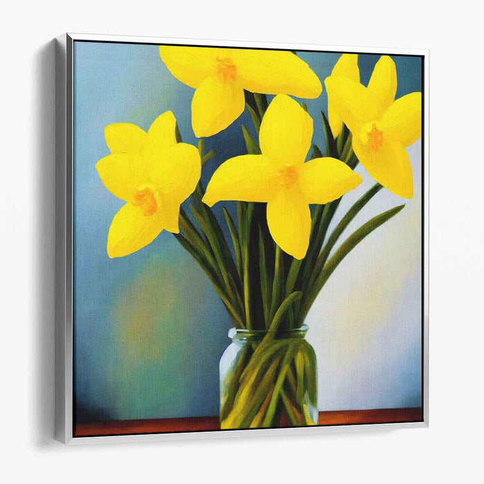 Lemon Sunshine Symphony: Vibrant Yellow Daffodils in Bloom