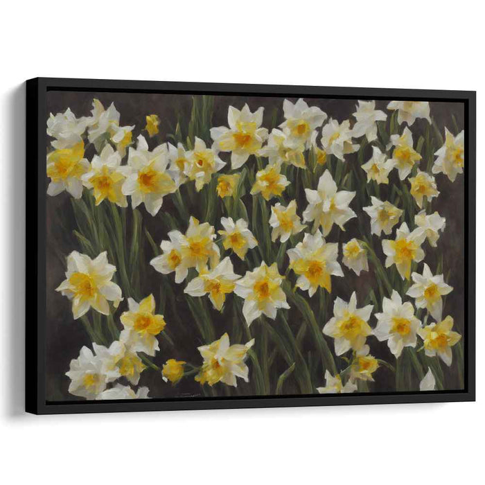 Daffodil Dance: Realistic Daffodil Bloom Canvas Art Print