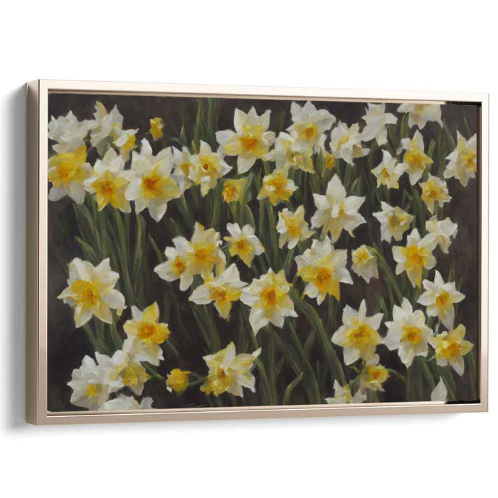 Daffodil Dance: Realistic Daffodil Bloom Canvas Art Print