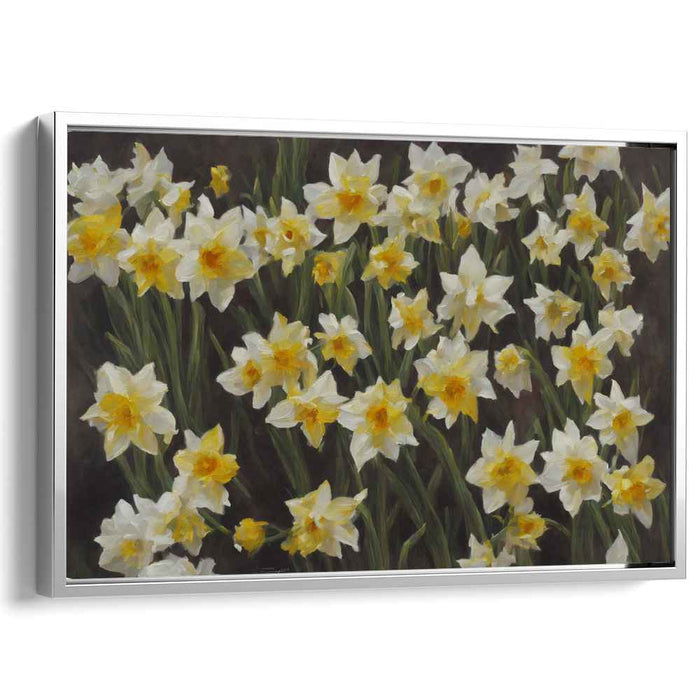 Daffodil Dance: Realistic Daffodil Bloom Canvas Art Print