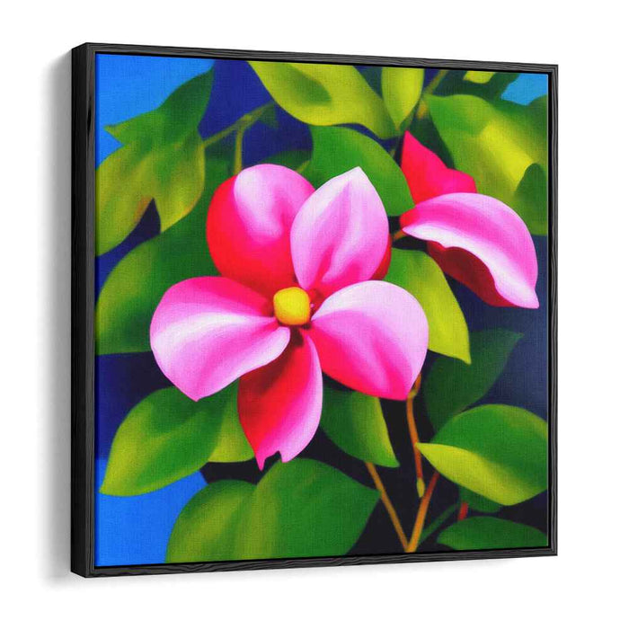 Blossom Burst Radiance: Vibrant Pink Flower Canvas Art Print