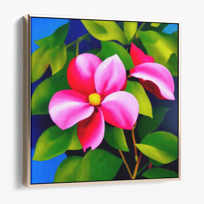 Blossom Burst Radiance: Vibrant Pink Flower Canvas Art Print