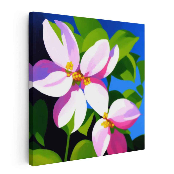 Blossoms in the Sky: Contemporary Floral Canvas Art Print