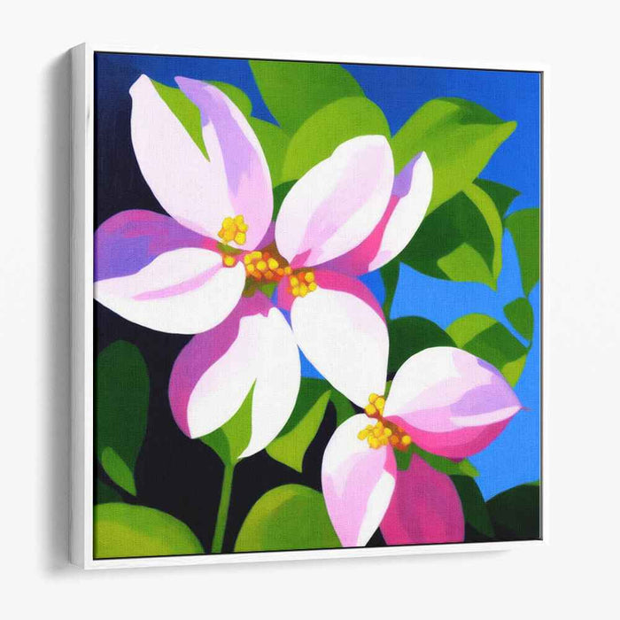 Blossoms in the Sky: Contemporary Floral Canvas Art Print