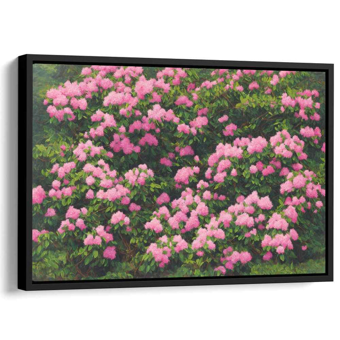 Petals' Secret Song: Realistic Floral Landscape Canvas Art Print