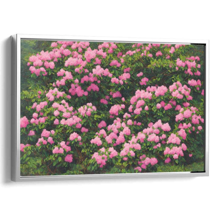 Petals' Secret Song: Realistic Floral Landscape Canvas Art Print