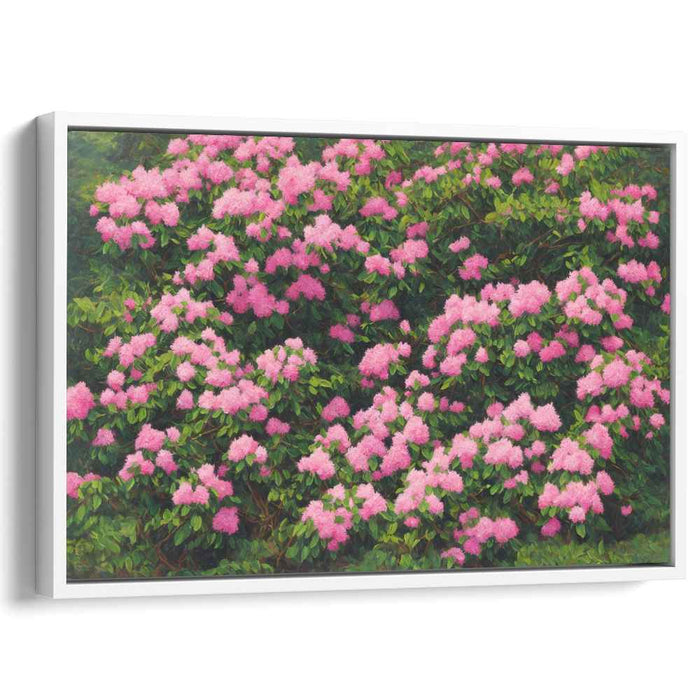 Petals' Secret Song: Realistic Floral Landscape Canvas Art Print