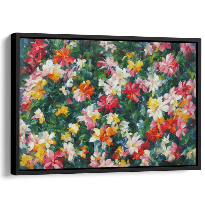 Floral Harmony Melody: Vibrant Impressionist Floral Canvas Art Print