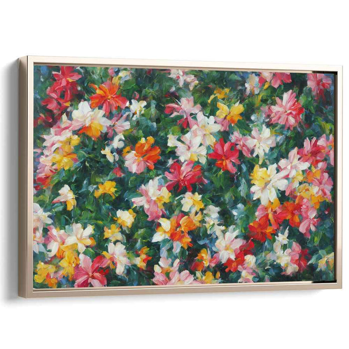 Floral Harmony Melody: Vibrant Impressionist Floral Canvas Art Print