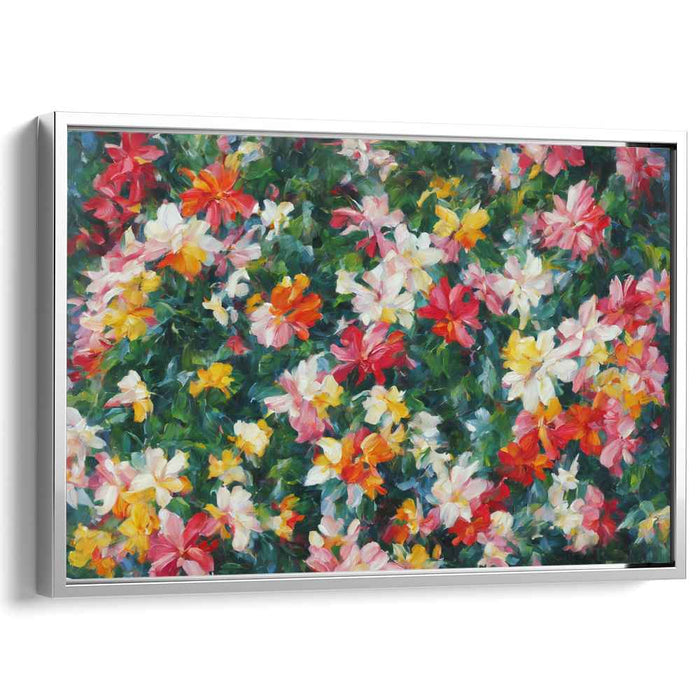 Floral Harmony Melody: Vibrant Impressionist Floral Canvas Art Print