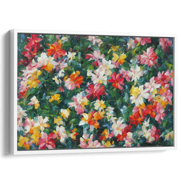 Floral Harmony Melody: Vibrant Impressionist Floral Canvas Art Print