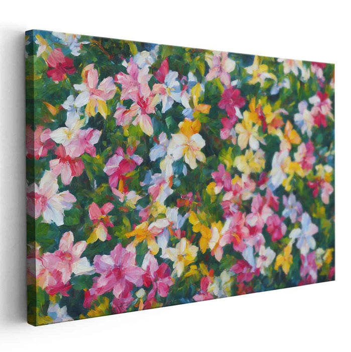 Surreal Blossom Dreams: Lush Impressionist Garden Canvas Art