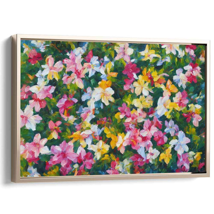 Surreal Blossom Dreams: Lush Impressionist Garden Canvas Art