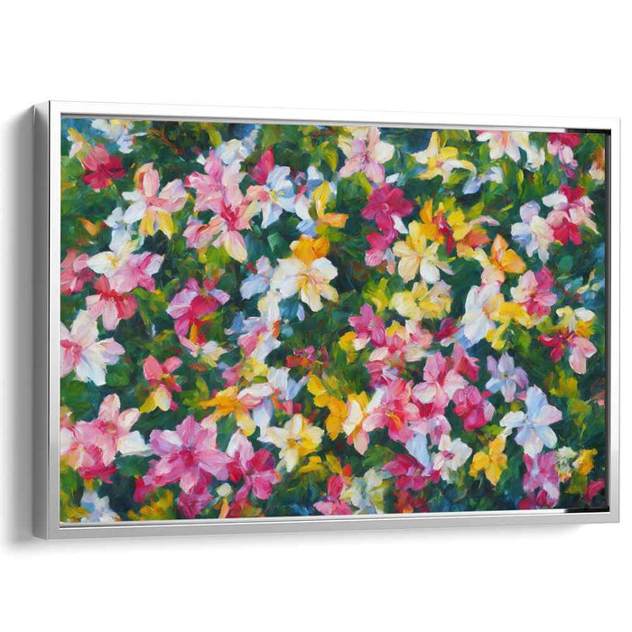 Surreal Blossom Dreams: Lush Impressionist Garden Canvas Art