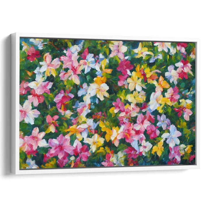 Surreal Blossom Dreams: Lush Impressionist Garden Canvas Art