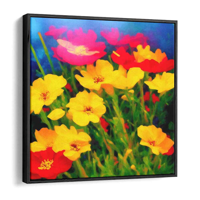 Petals Of Color: Vibrant Floral Canvas Art Print