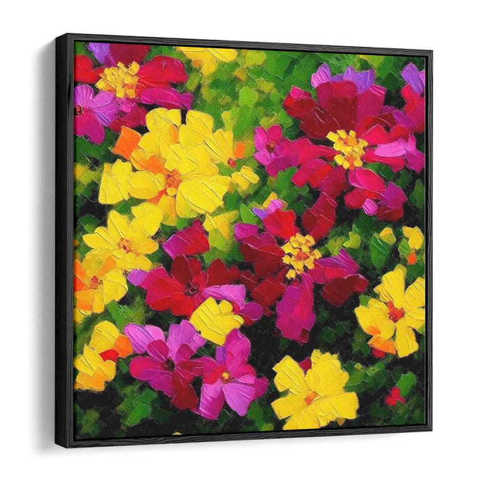 Impasto Garden Symphony: Impasto Garden Symphony Canvas Art