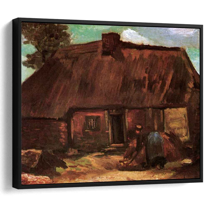 Cottage with Peasant Woman Digging (1885) by Vincent van Gogh