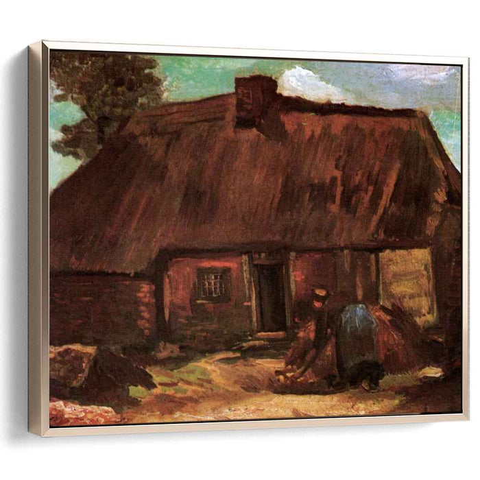 Cottage with Peasant Woman Digging (1885) by Vincent van Gogh