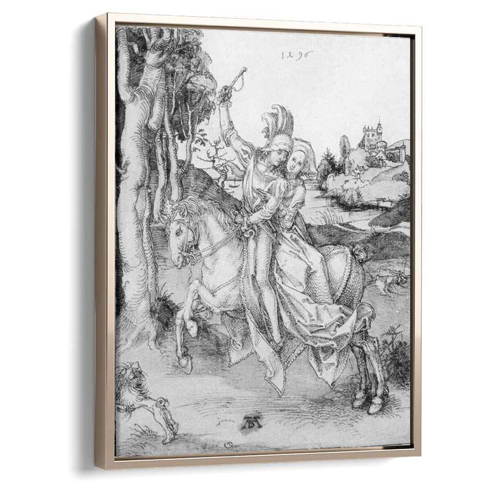 Couple on Horseback (1496) by Albrecht Durer