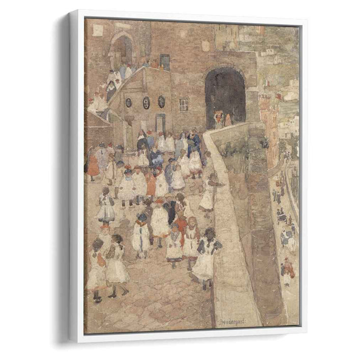 Courtyard Scene, Siena by Maurice Prendergast