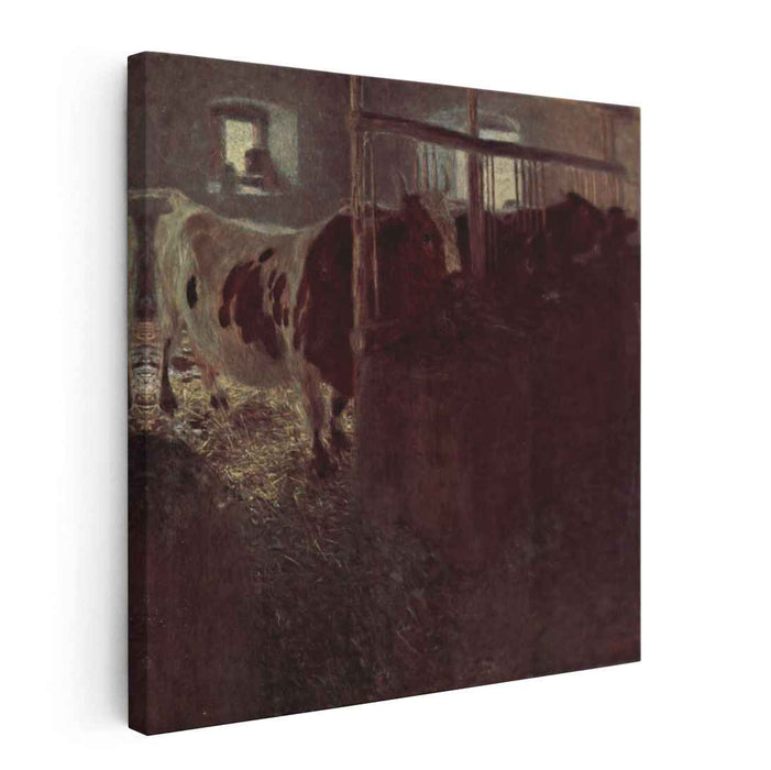 Cows in the barn (1901) by Gustav Klimt