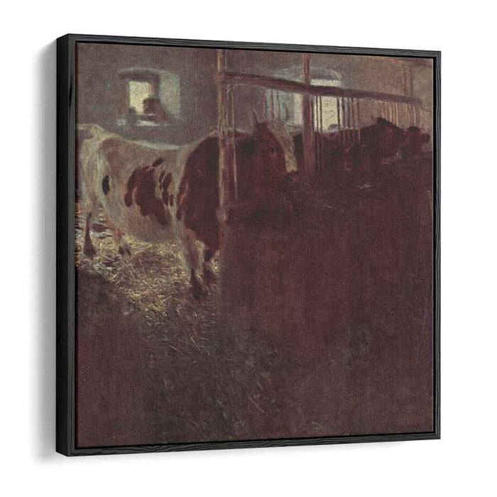 Cows in the barn (1901) by Gustav Klimt
