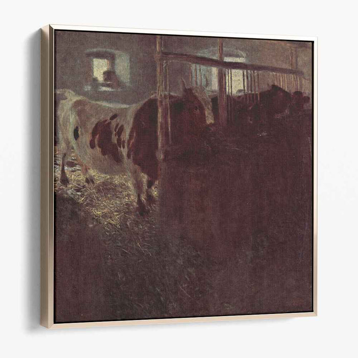 Cows in the barn (1901) by Gustav Klimt