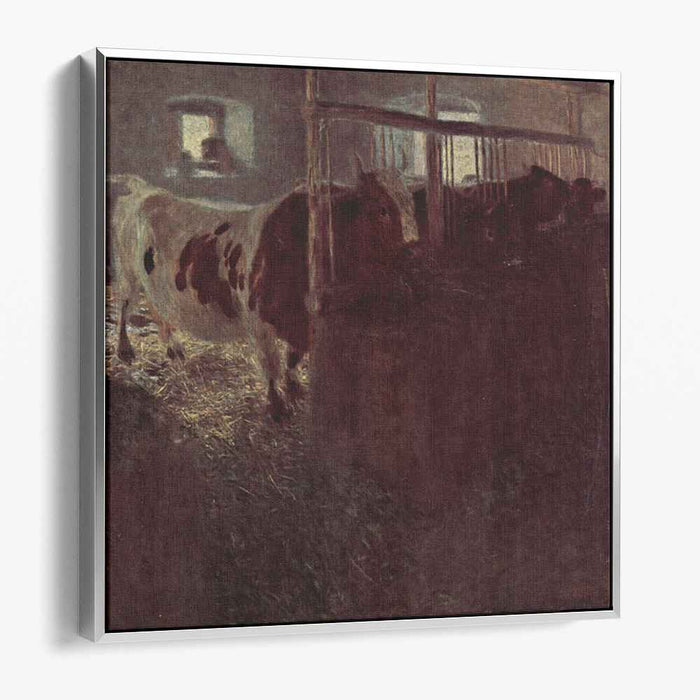 Cows in the barn (1901) by Gustav Klimt